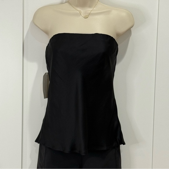NWT Donni Satiny Tube Top Medium Black Satin Revolve Chic - Picture 3 of 11